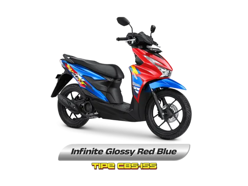 Honda BeAT warna Infinite Glossy Red Blue
